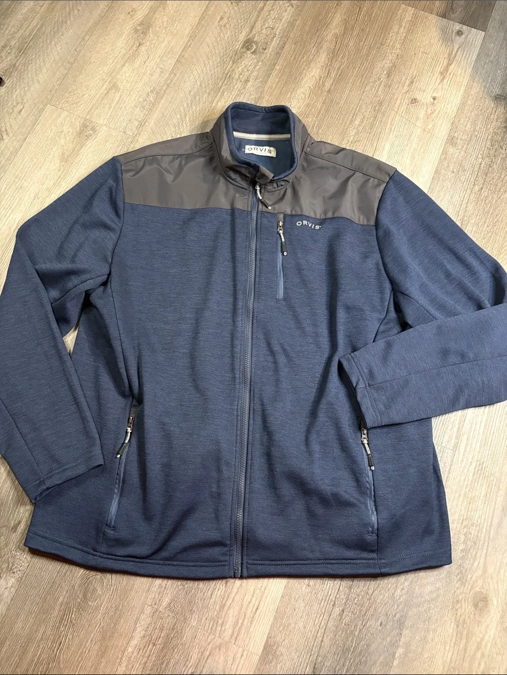 Orvis Navy Jacket with Charcoal Yoke Full-Zip